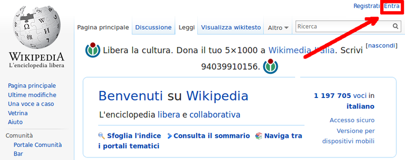 Wikipedia login