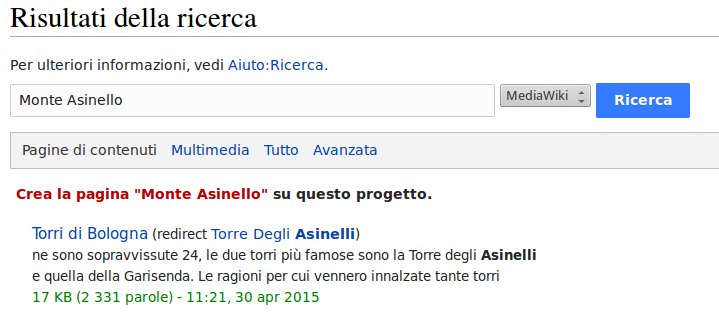 Crea nuova pagina