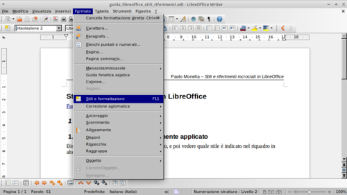 Formato, stili e formattazione