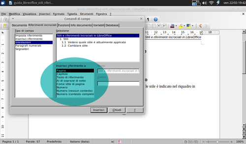 Riferimento a intestazione