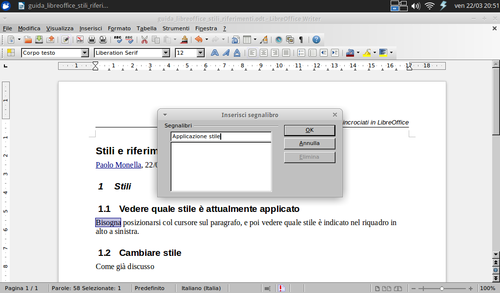 Inserisci segnalibro