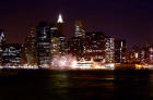 Manhattan by night from the plane when I arrived