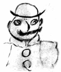 Leopold Bloom in un disegno dello stesso James Joyce